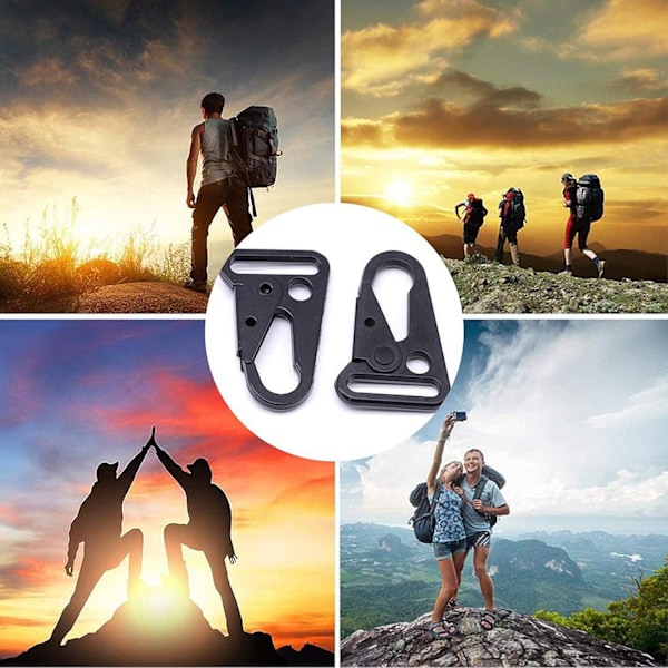 10 stycken hängande bälteskarbiner, taktiska hängande karbiner, taktiska karbiner, för bergsklättring, camping, vandring, jakt, utomhusaktiviteter (B