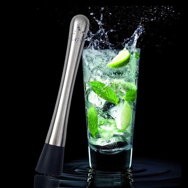 Cocktail Muddler i rustfritt stål, sitronkjegle-kompatibel isknuser