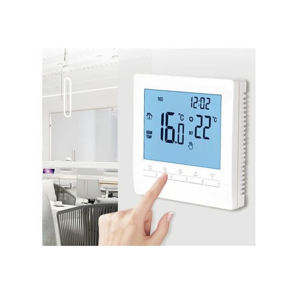 Programmering af batteridrevet smart termostat LCD-display