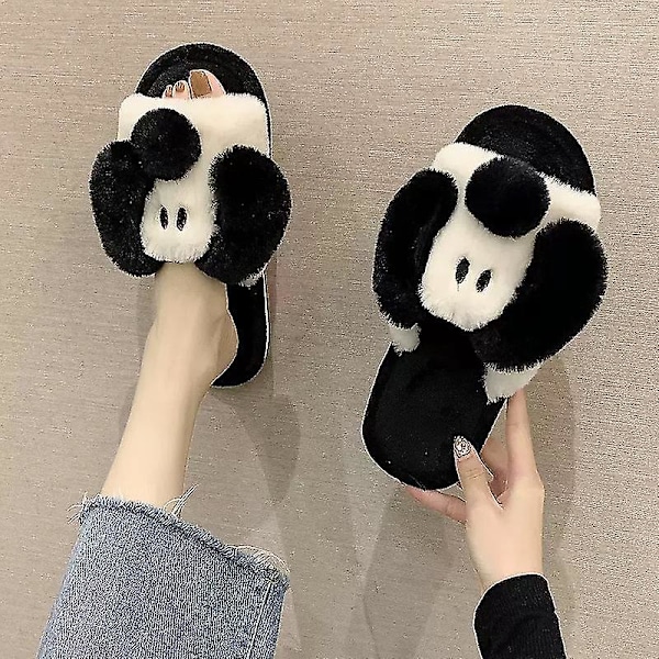 Dog Cotton Slippers Female Couple Models Ins Tide Indoor Home With Non-slip Warm Plush Cotton Shoes Male