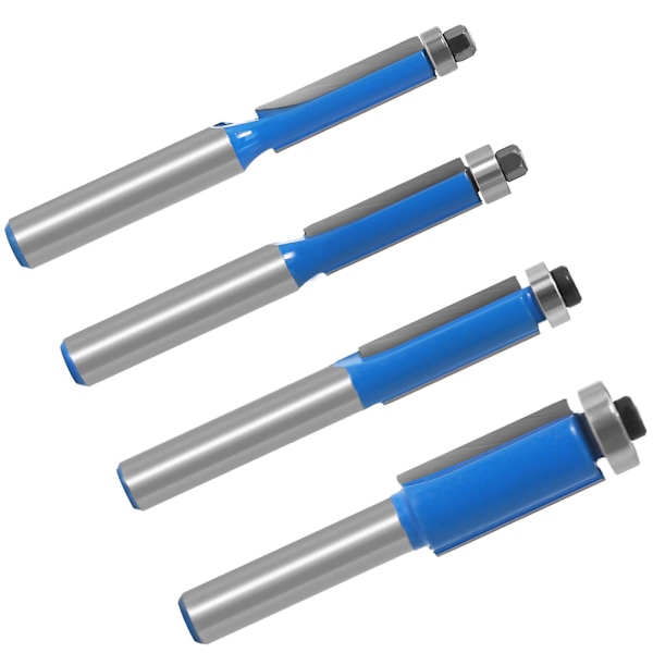 Sæt med 8mm Skaft Fræser Bits, Træbearbejdning Kopieringsfræser, Fræser Bits med Top Leje, Flush Trim Fræser, til DIY Træbearbejdning Skæring