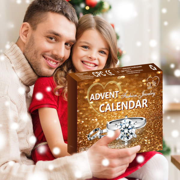 Adventskalender för barn Countdown Christmas Blind Box Set Ring Nec