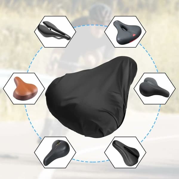 2-pack cykel sadelskydd, Triomphe vattentätt cykelsadelskydd med elastisk,