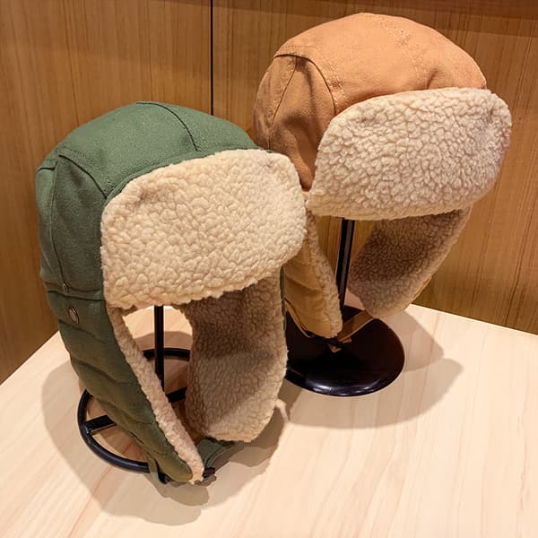 Vinterhat Vinterhatte med øreklapper Trapper Hat  Beanie Fleeceforet varm