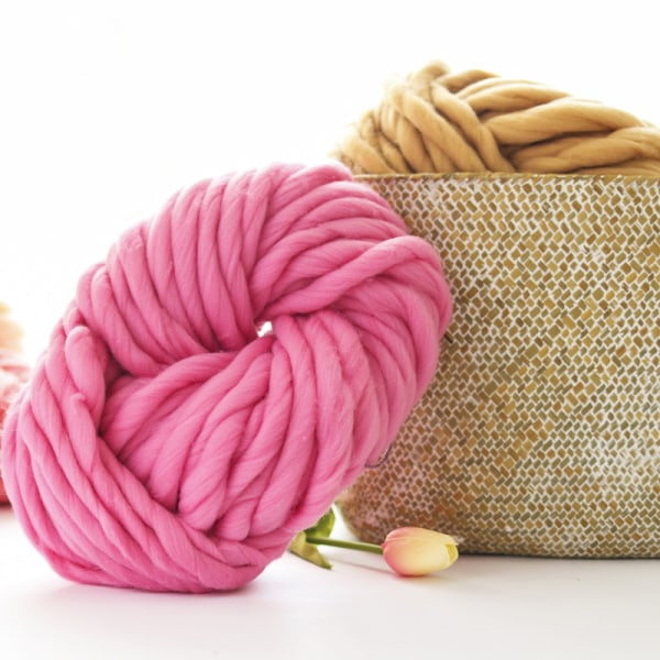 Stickad filt ull stickningstråd tjock garnboll grov ull arm stickad