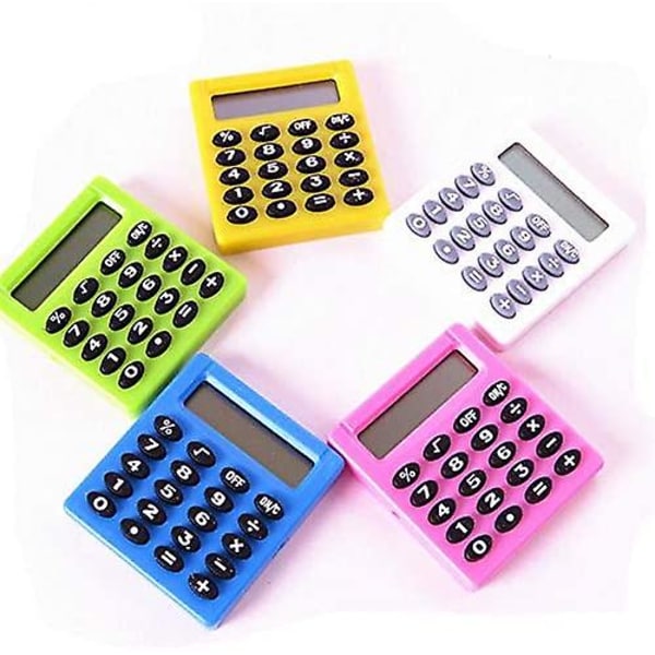 Lommeregner, 5 stk. 8-sifret elektronisk minilomme kalkulator for matte