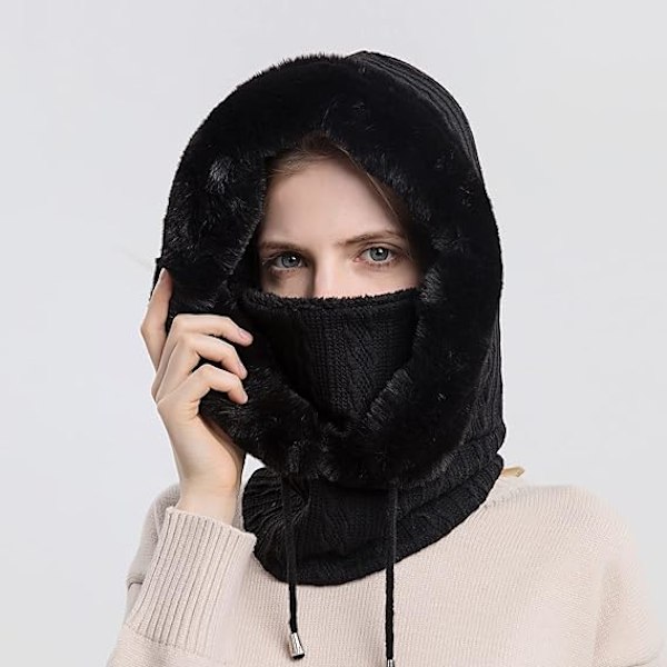 Vinterbalaklava för kvinnor Vinterbalaklava Fleecehatt Multifunktionella vindtäta masker Fleecehatt Halsvärmare Skidhatt Vindtät kompatibel Skidor