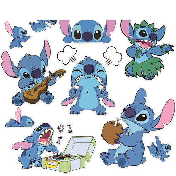 Stitch-seinäkoristeet makuuhuoneeseen, olohuoneeseen, lastentarhaan, juhlatilaan, anime-sarjakuva-taustatarra, seinäkoriste, makuuhuoneen seinäkoriste, lahja