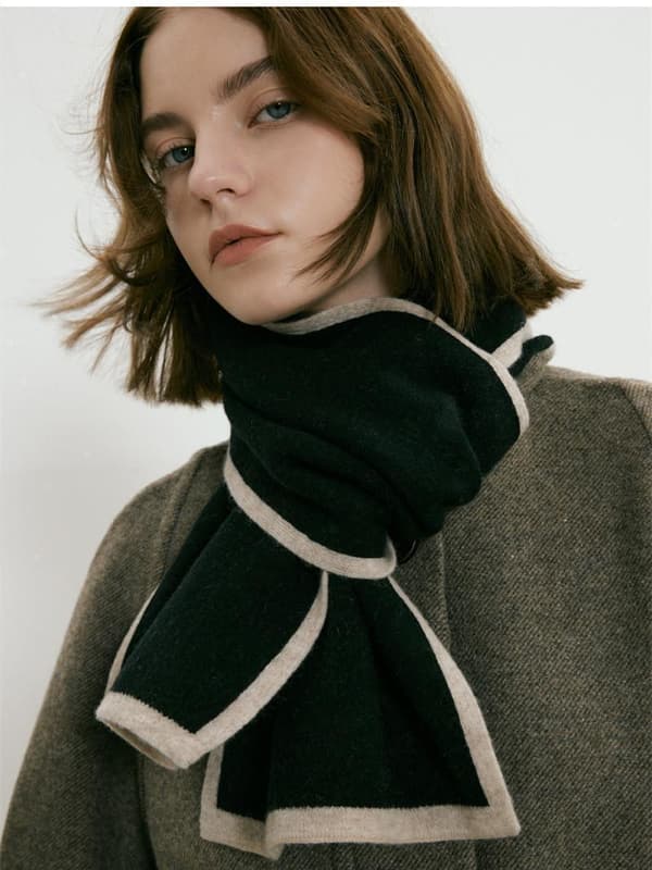 Vinter skjerf wrap for kvinner lang patchwork farge strikket skjerf Wom
