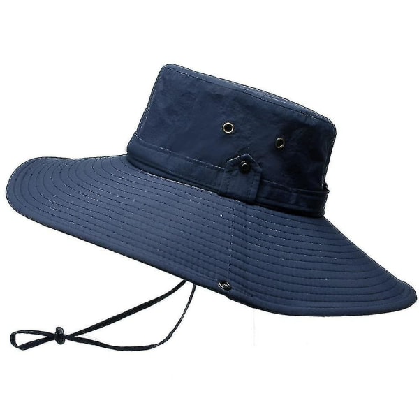 Solhatt för män UV-skydd 12 cm Safarihatt med bred brätte Sommar Outdoor Fisher
