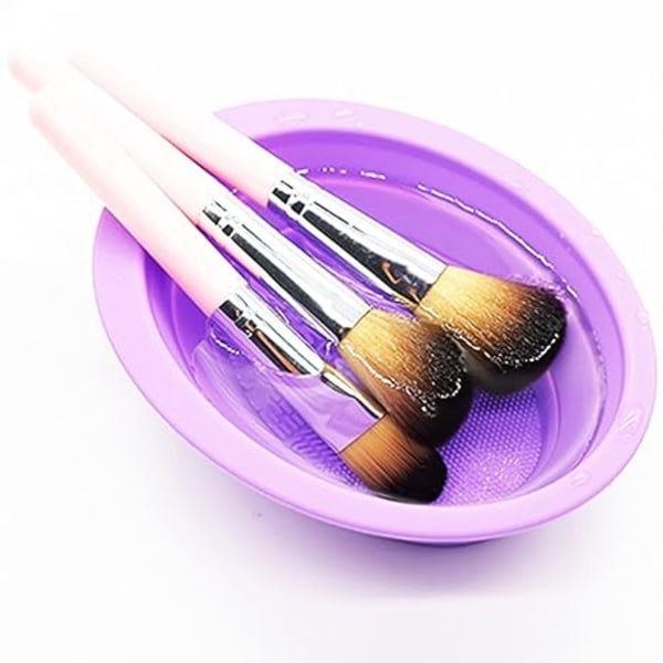 Silikone makeup børste rengøringsmåtte, sammenfoldelig makeup skål, velegnet til Makeu