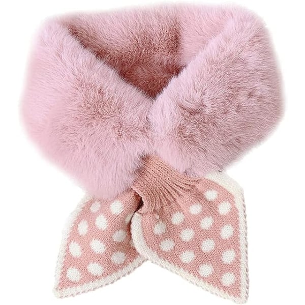 Pojke Flicka Vinter Fuzzy Halsduk Småbarn Varm Mjuk Mode Päls Hals Gaiter Barn Söta Krage