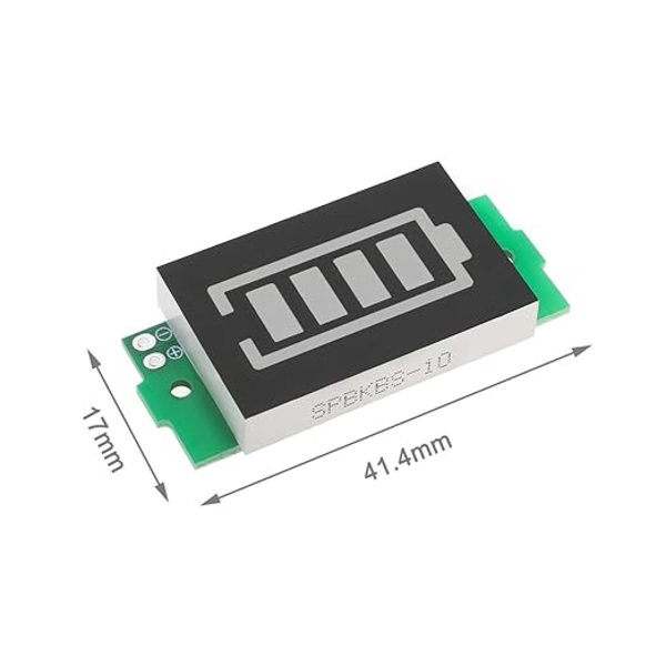 4 Stycken Batterikapacitetsindikator Modul 3-34V Batteriladdningsindikator Modul 5mA Kompatibel med 1S 2S 3S 4S 5S 6S 7S 8S