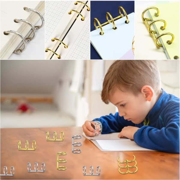 10 stk. Bindepermer Ringe Binder Binde Metallringer Antirust Ringe Album S