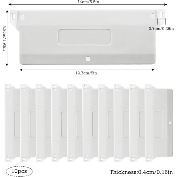 Californiske blindvektplatevekter for vertikale persienner 10 PCS vertikale