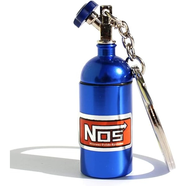 Nitrous Oxide Flaske Nøglering NOS Bil Motorcykel Gave Nøglering Tuning Mand Mini Udledning Gas Rat