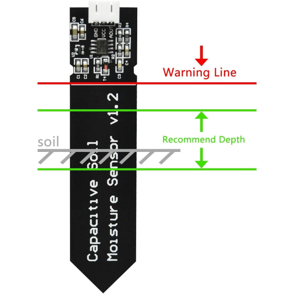 5-pakning korrosjonsbestandig jordfuktighetssensor for Arduino - Fuktighetsdeteksjon