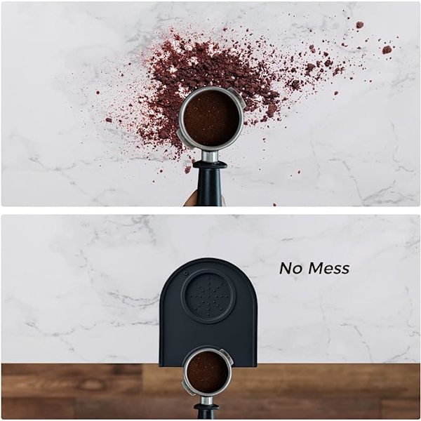 Kaffe Tamper Mat Silikonmatta, Espresso Tamper Mat, halkfri Kaffeematte