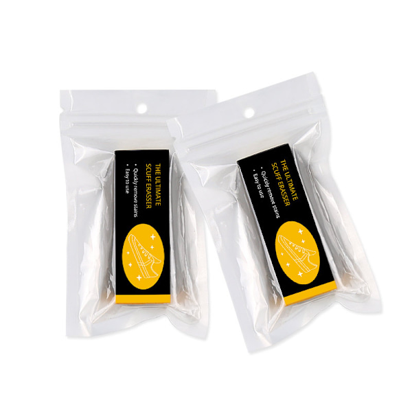 2 st bärbara suddgummi i gummi för skor, tar bort smuts (svart + vit)