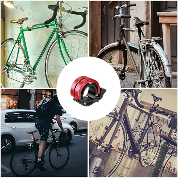 2-pack cykelklocka, 80 dB aluminiumlegering cykelklocka för MTB landsvägscykel vuxen 22-24 mm styre