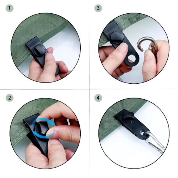 30 st tält presenningklämmor, presenningklämma, kraftig presenningklämma med elastisk spännare, krokodilmunsklämmor för tält, poolskydd, husvagnar