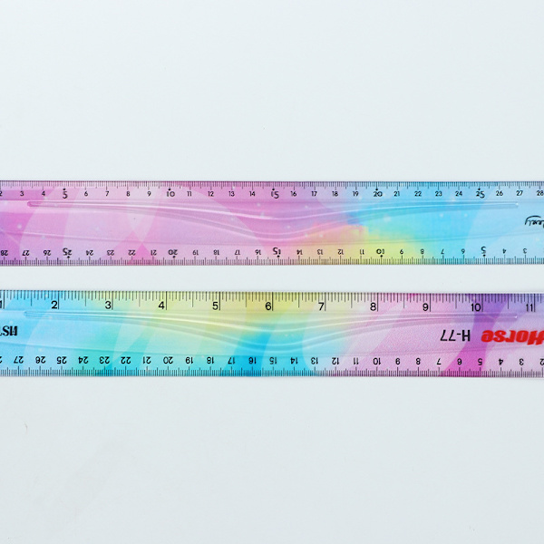 2 stycken 30 cm/12 tum linjaler, okrossbar flexibel linjal plast