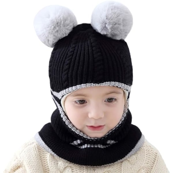 Toddler Vinterhatt, Baby Vinterhatt, Fleecefodrad Flickor Pojkar Vinterhatt, Ki