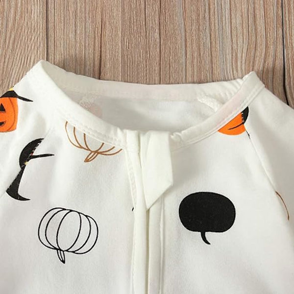 Vauvan poikien ja tyttöjen Halloween-vaatteet Vastasyntyneen haamun pitkähihainen haalari Taapero