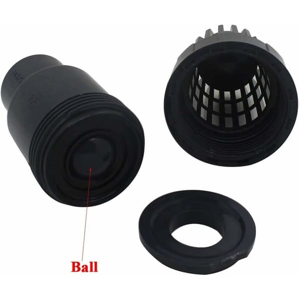 Fodventil til kugleventil med kuglesugning 32mm til ikke-retur-ventil