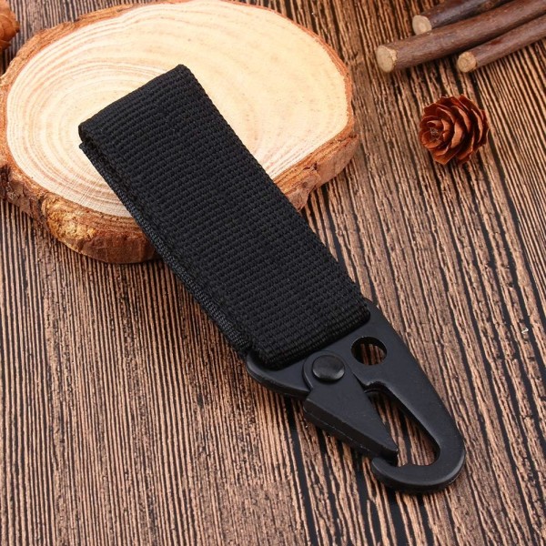 Taktisk utrustning karbinhake, nylonbandspänne, nyckelring, bältesklämma, Molle-spänne för utomhuscamping och vandring, 5-pack