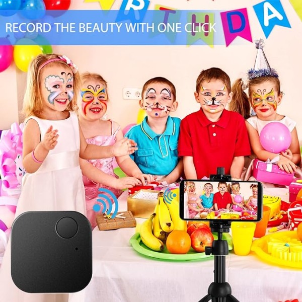 Key Finder Bluetooth Tracker Smart Item Locator Tracking Luggage Tracker GPS Anti Lost Bluetooth Phonewith Ropes for Wallet Kids Dog Remote Black White