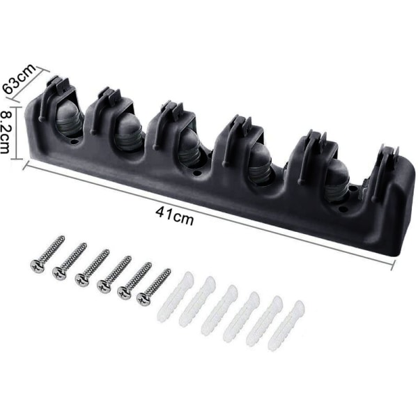 Kosterholder, veggmontert, moppeholder, moppe- og kosterholder, veggmontert stativ, rive, kosterholder, veggmontert skinne