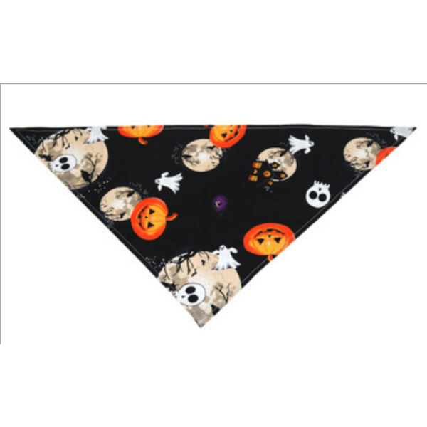 Halloween-koirabandanat, 3 pakkausta kurpitsan kääntyviä koirabandanoita kolmioliivejä