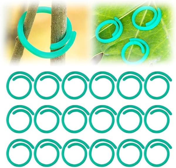 100 st återanvändbara plastsäkra växtstöd clips för utomhusklättring växter
