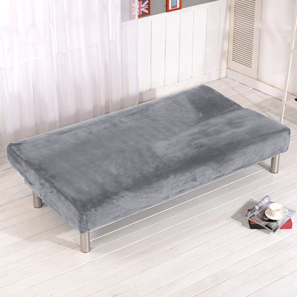 Pakke med 1 elastisk Clac-trekk, heldekkende sofaovertrekk uten armlener, universelt elastisk hjemmedekor støvtett (190-210 cm, grå)