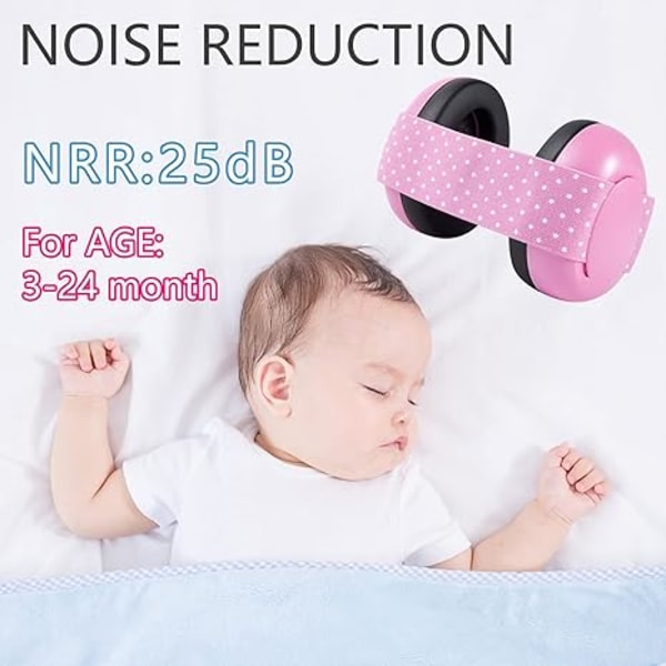 Baby høreværn Øreværn Støjeliminerende elastik Justerbar til Q