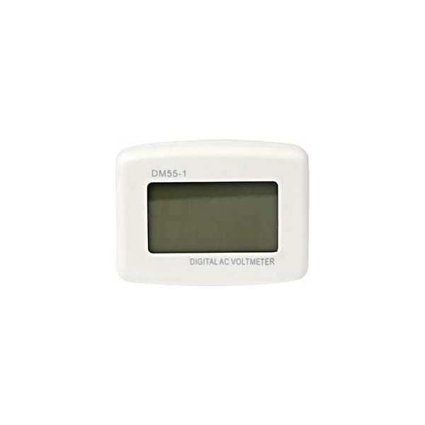 220V Blå Baggrundsbelyst Digital LCD Voltmeter Panel Spændingstester EU Stik DM55