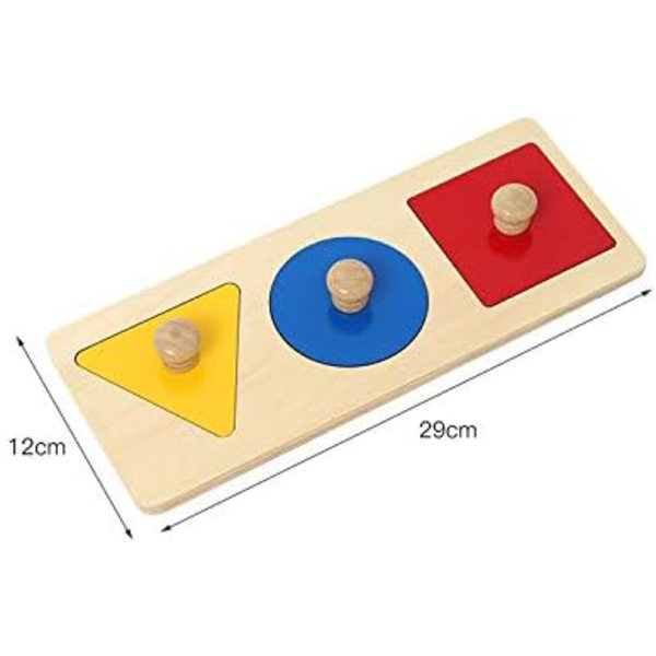 Baby legetøj puslespil farve multi-form puslespil til 6-12 måneder, 1-2-3 år