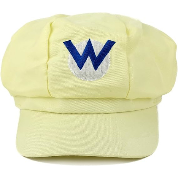Mario Luigi Wario Waluigi Fire Mario Broderad Kostym Newsboy Cap