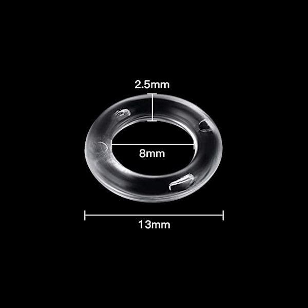 200 kpl läpinäkyvät roomalaiset verhon O-muotoiset verhorengas kirkkaat muoviset renkaat 13 mm