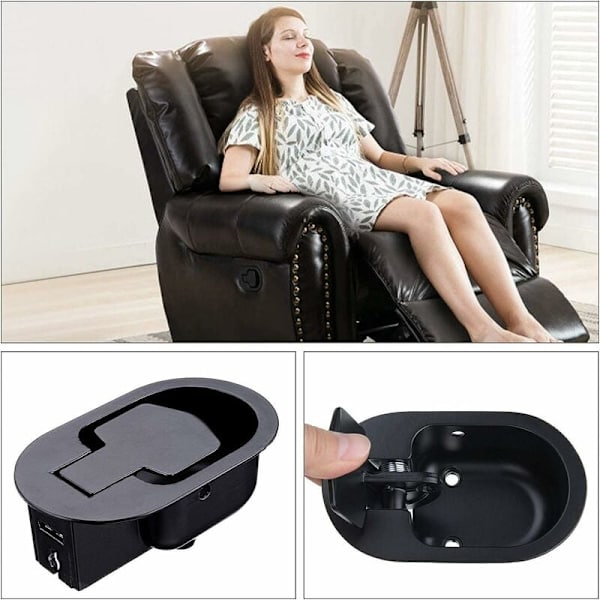 Metallersättning Loungesoffa Spak Armfåtölj Trigger Stol Metall Recliner H
