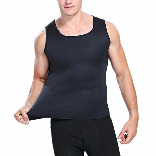 Mænd Neopren Sauna Thermo Sved Body Shaper Talje Trainer Slim Korset Vest