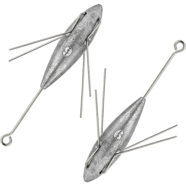 2-pak Sputnik Sinker Lang Hale Surf Fiskevekt Bly 3oz Salt