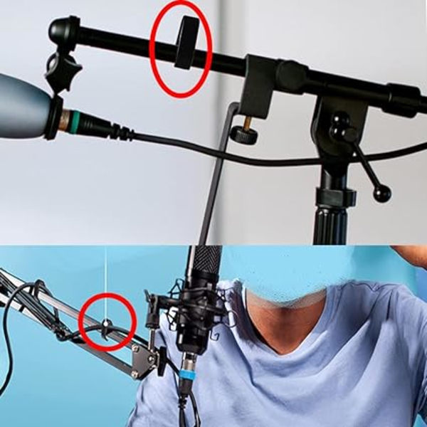 Kabelklämma, 20 st mikrofonklämma stängning, snodd klämma för att säkra Ca