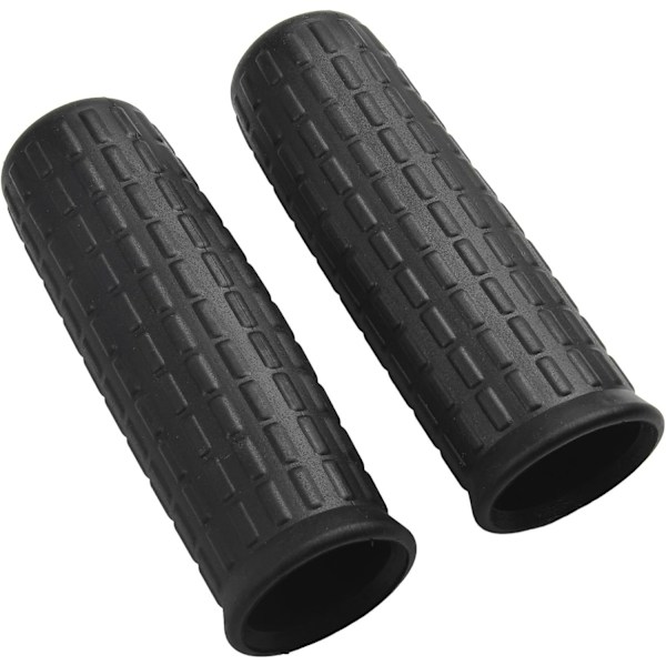2 stk. Anti-Slip Håndtag i Plastik til Trillebør, Universelt Tilbehør, Runde Rør til Havevogn, Sort (114 x 20mm)