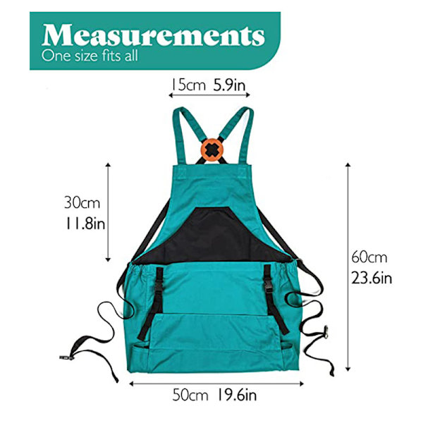 Puutarha-apron taskuilla naisille ja miehille - Garden ApronPocket