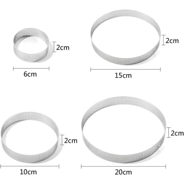 Pai Ring Kake Pai Ring, Rustfritt Stål (5/10/15/20cm) GetRich