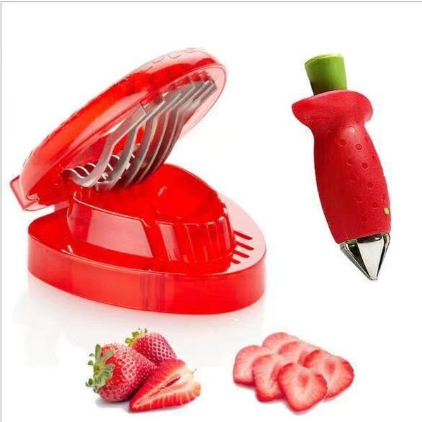 Rask jordbærskjærerskuttersett Fruktutskjæringsverktøy for salatkakedekorat