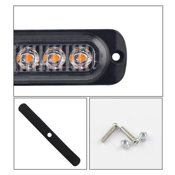 2x 12 LED'er Led Strobe Bil Nødsignaler Strobe Advarsel