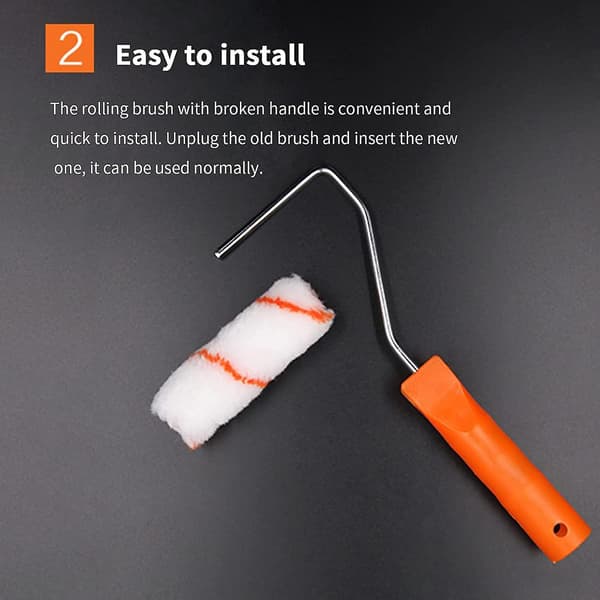 Polyester Malingrulle Sett, 10 Stykker Mini Malingrulle Deksel 4 Tommer, Krom